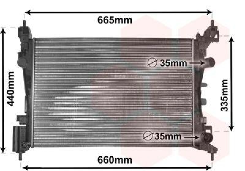 VAN WEZEL 37002408 Motorkühler