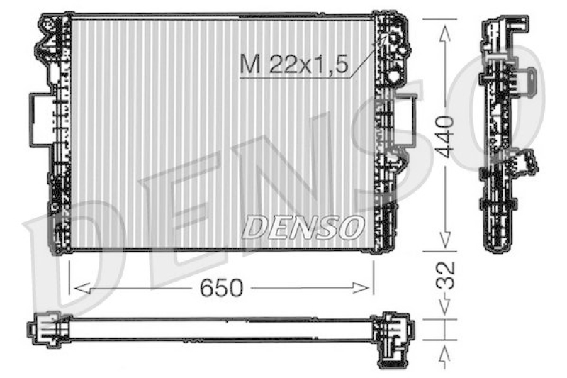 DENSO DRM12005 Kühler IVECO DAILY III Platform/Chassis 35 S 9,35 C 9 (1999 - )