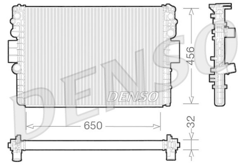 DENSO DRM12006 Kühler IVECO DAILY III Platform/Chassis 35 S 11,35 C 11 (A2FC13AA, A6FBU4AB, A2NB14A1, A2ND13A1...) (1999 - )