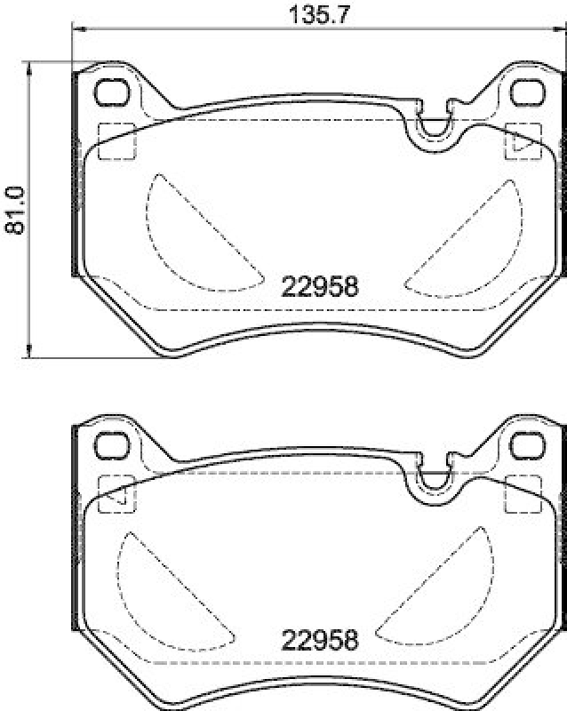 HELLA 8DB 355 039-511 Scheibenbremsbelagsatz