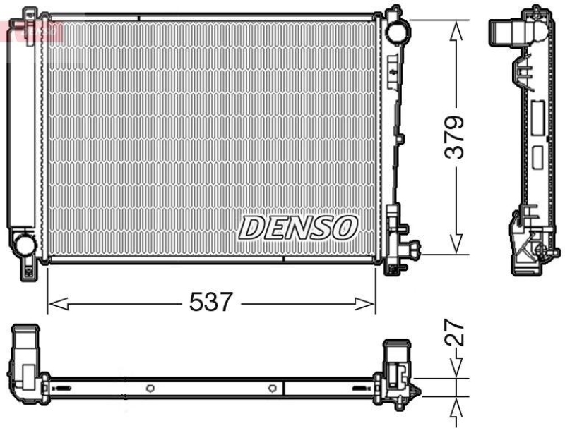 DENSO DRM06003 Kühler CHRYSLER VOYAGER IV (RG, RS) 2.5 CRD 02/2000->12/2008