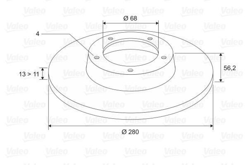 VALEO 186269 Bremsscheibe