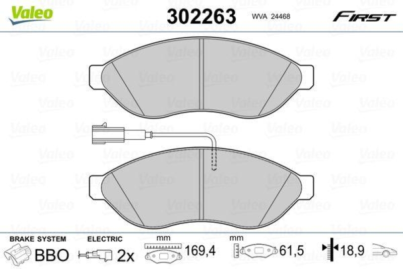 VALEO 302263 SBB-Satz FIRST