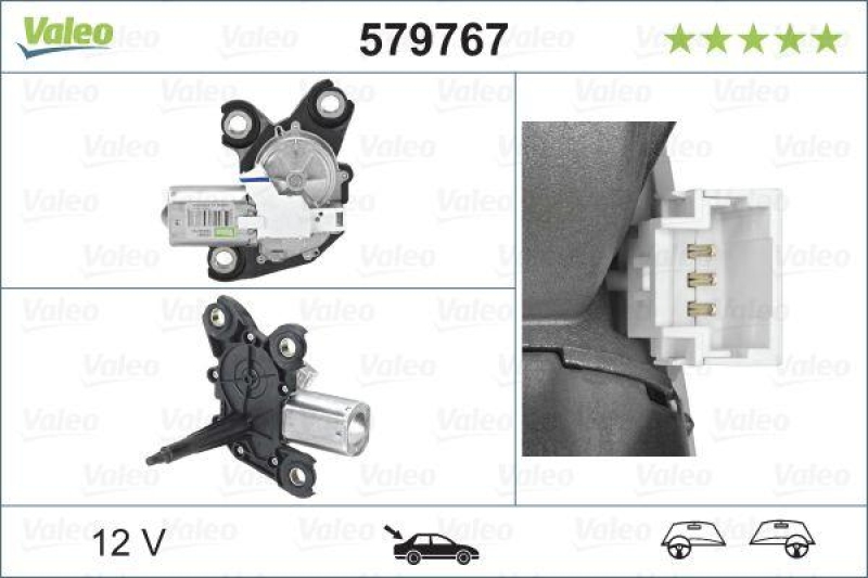 VALEO 579767 Wischermotor Heck