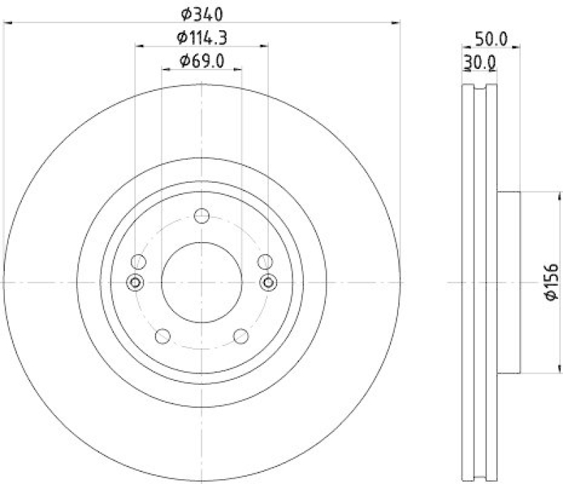 HELLA 8DD 355 134-871 Bremsscheibe