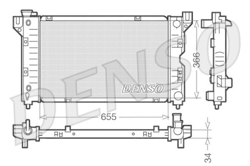 DENSO DRM06010 Kühler CHRYSLER VOYAGER III (GS) 3.3 i (1995 - 2001)