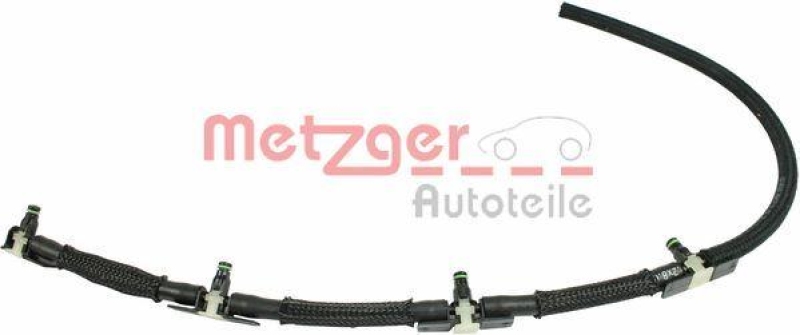 METZGER 0840050 Schlauch, Leckkraftstoff Reparatursatz für AUDI/SEAT/SKODA/VW