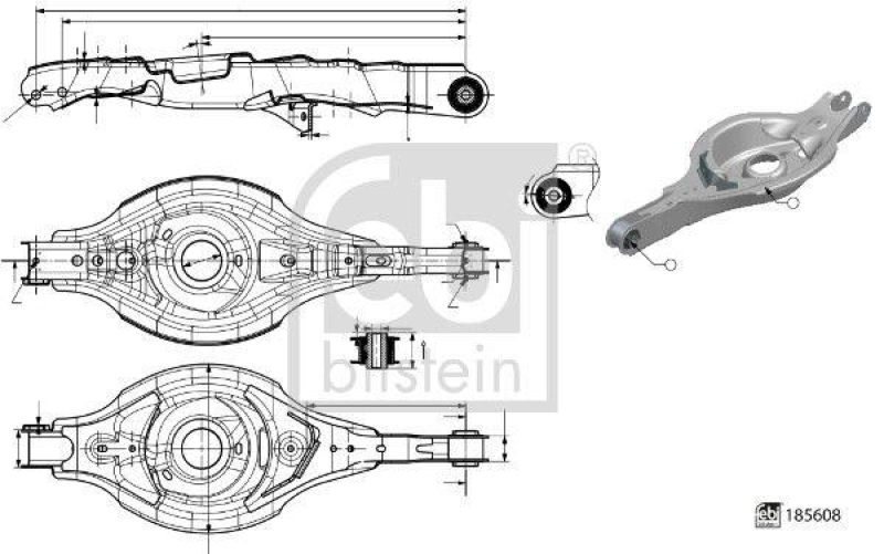 FEBI BILSTEIN 185608 Querlenker mit Lager für MAZDA