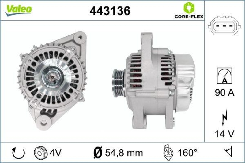 VALEO 443136 Generator - CORE-FLEX - Yaris