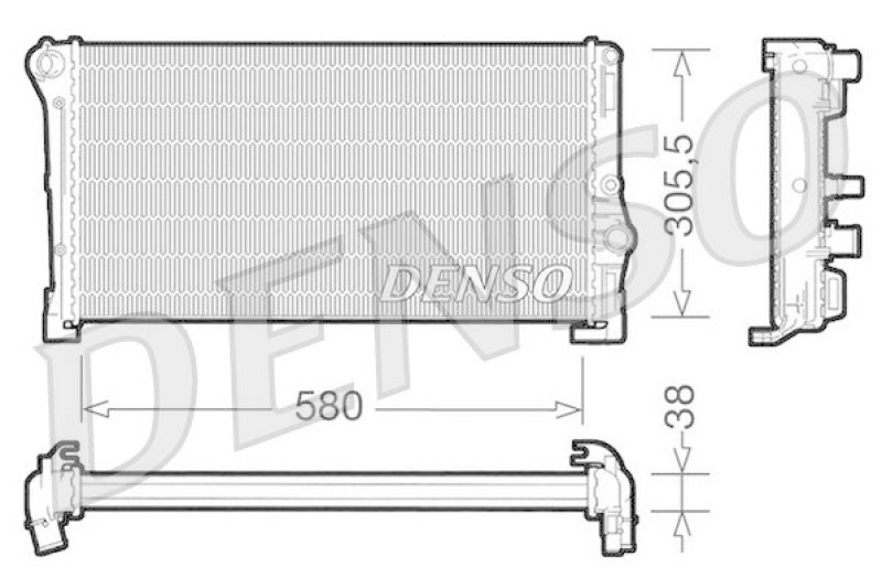 DENSO DRM13010 Kühler FIAT PUNTO (188) 1.3 JTD 16V (2003 - )