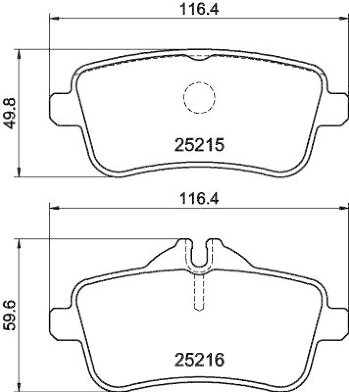 HELLA 8DB 355 039-851 Scheibenbremsbelagsatz