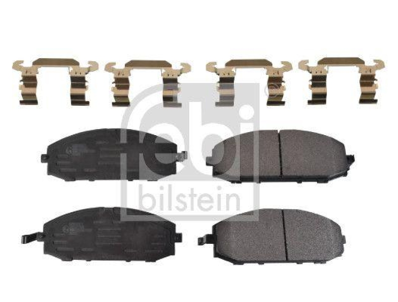 FEBI BILSTEIN 116377 Bremsbelagsatz mit Befestigungsmaterial für NISSAN