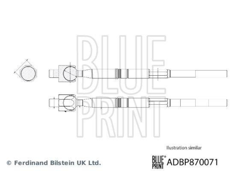 BLUE PRINT ADBP870071 Axialgelenk mit Kontermutter und Sicherungsblech f&uuml;r Isuzu