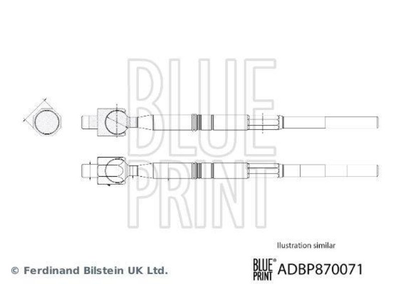 BLUE PRINT ADBP870071 Axialgelenk mit Kontermutter und Sicherungsblech für Isuzu