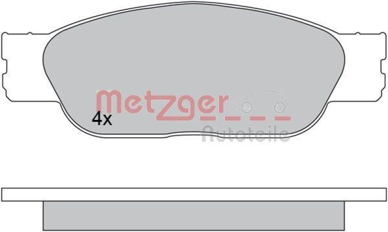 METZGER 1170610 Bremsbelagsatz, Scheibenbremse WVA 23 423