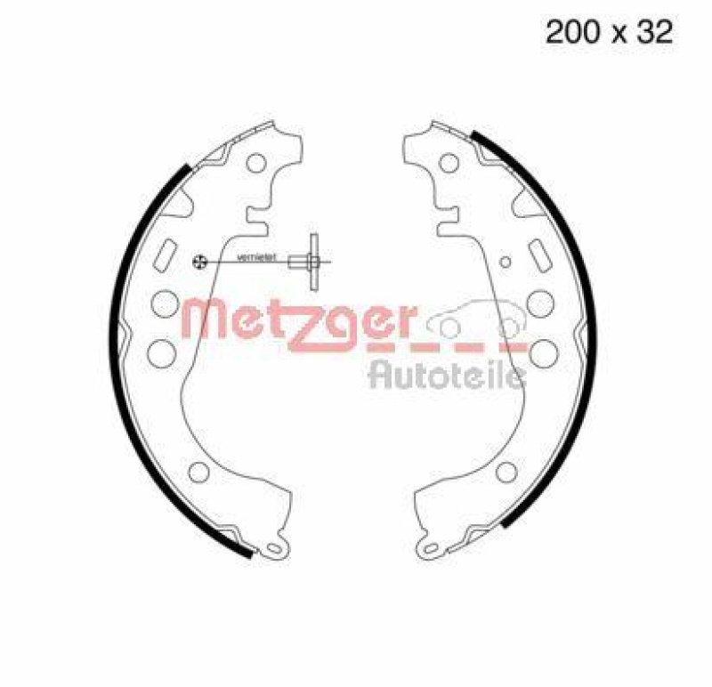 METZGER Bremsbackensatz