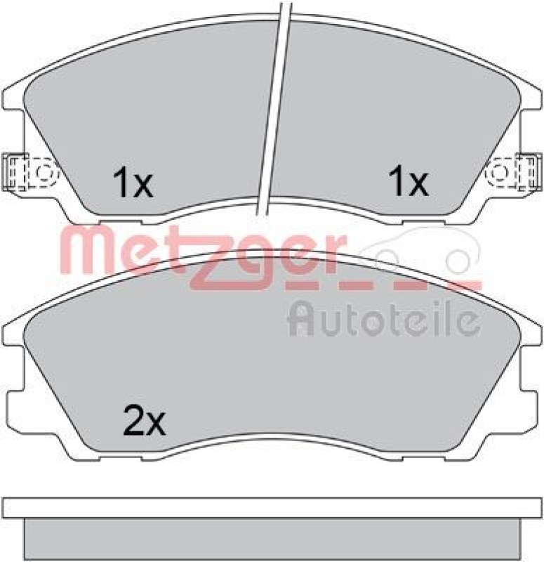 METZGER 1170611 Bremsbelagsatz, Scheibenbremse WVA 24 059