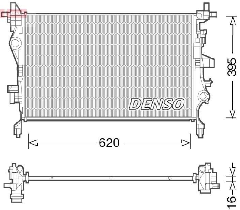 DENSO DRM06036 Kühler FIAT 500X (334_) 1.4 (14-)