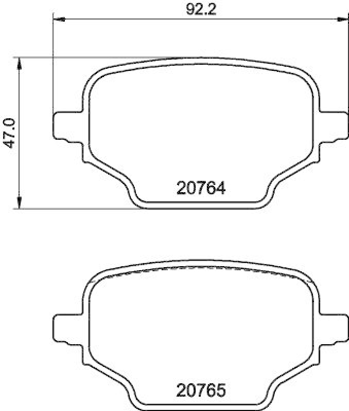 HELLA 8DB 355 039-911 Scheibenbremsbelagsatz