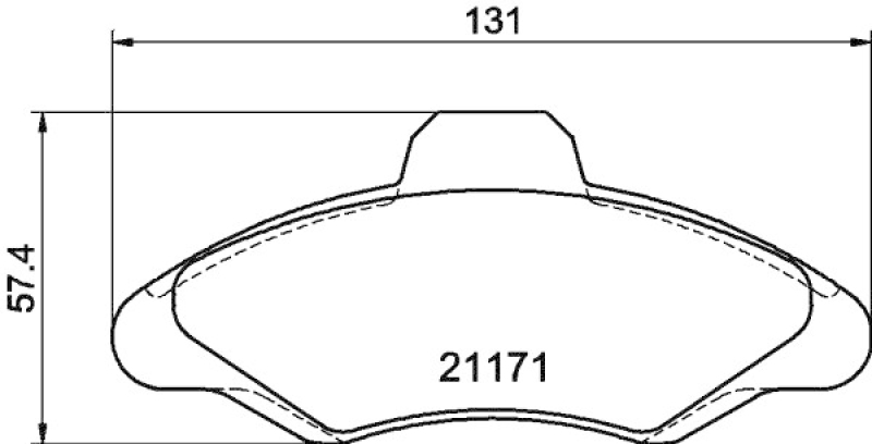 HELLA 8DB 355 019-041 Bremsbelagsatz Scheibenbremse