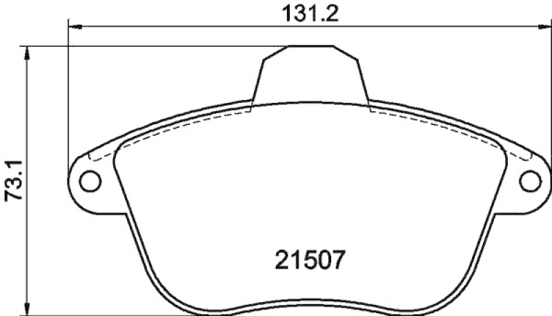 HELLA 8DB 355 019-071 Bremsbelagsatz Scheibenbremse