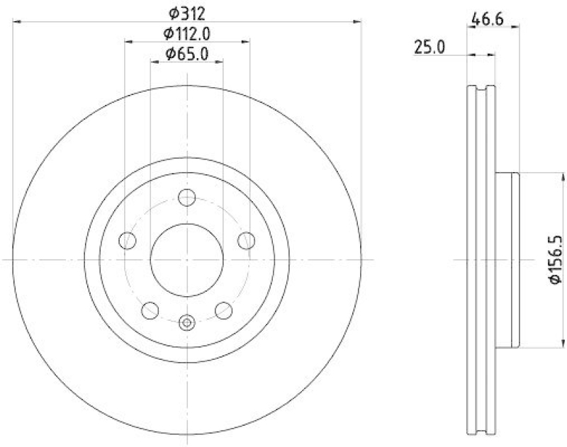 HELLA 8DD 355 134-941 Bremsscheibe