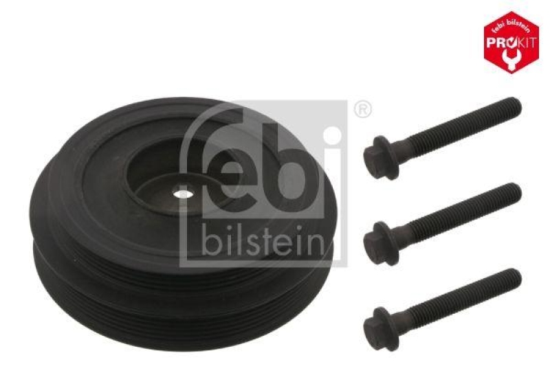 FEBI BILSTEIN 36626 Riemenscheibe (entkoppelt) für Kurbelwelle, mit Schrauben für Ford