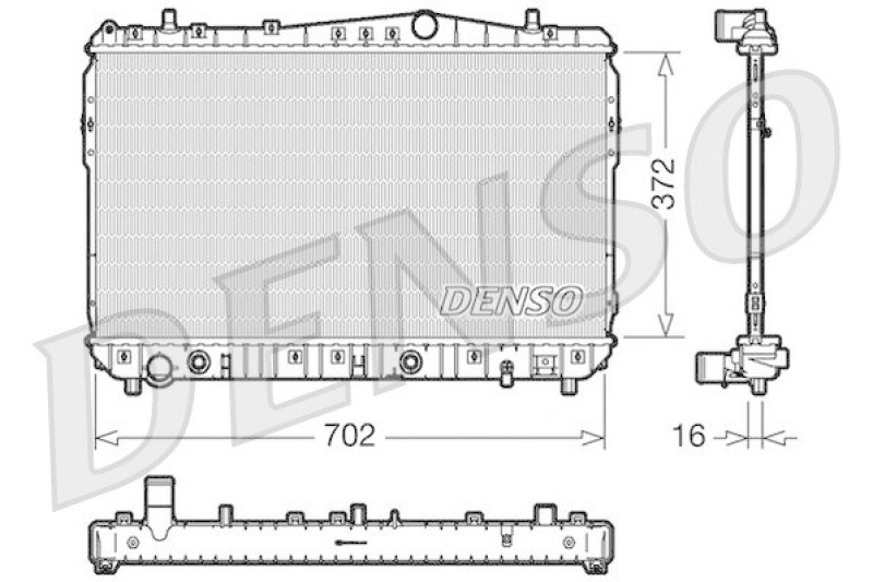 DENSO DRM15002 Kühler CHEVROLET NUBIRA Estate 1.6 (2005 - )