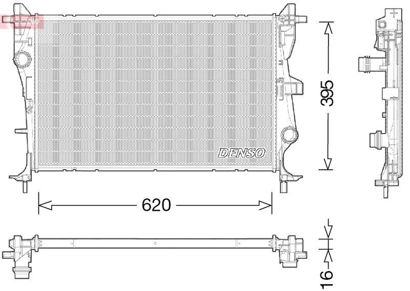 DENSO DRM06038 Kühler FIAT 500X (334_) 2.0 D Multijet 4x4 (14- )