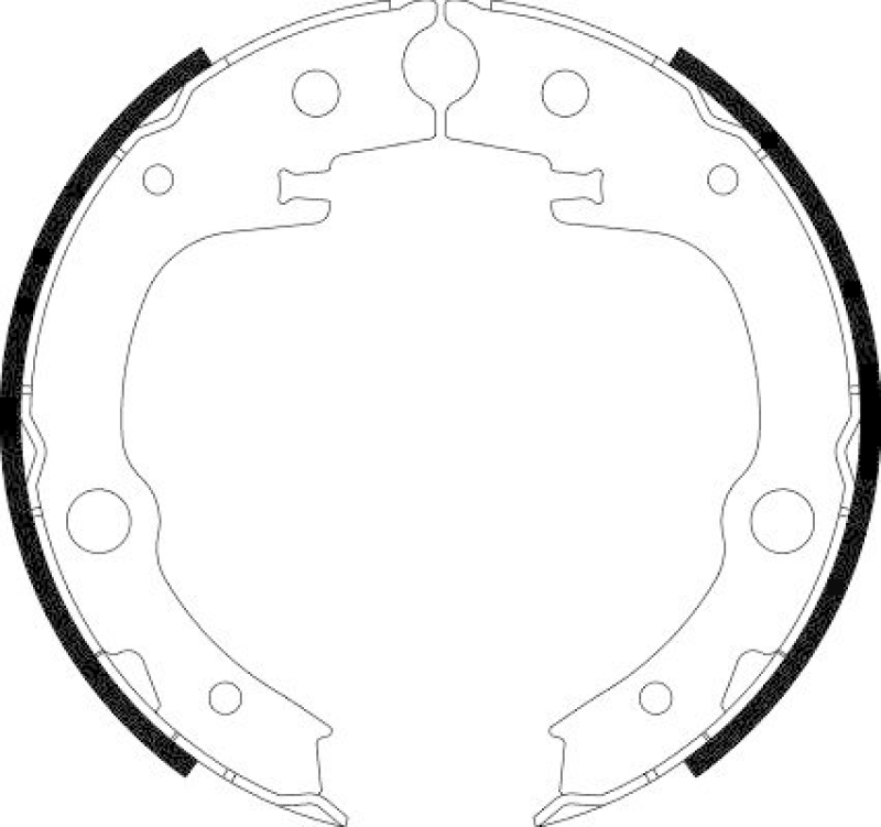 HELLA 8DA 355 050-651 Bremsbackensatz Feststellbremse