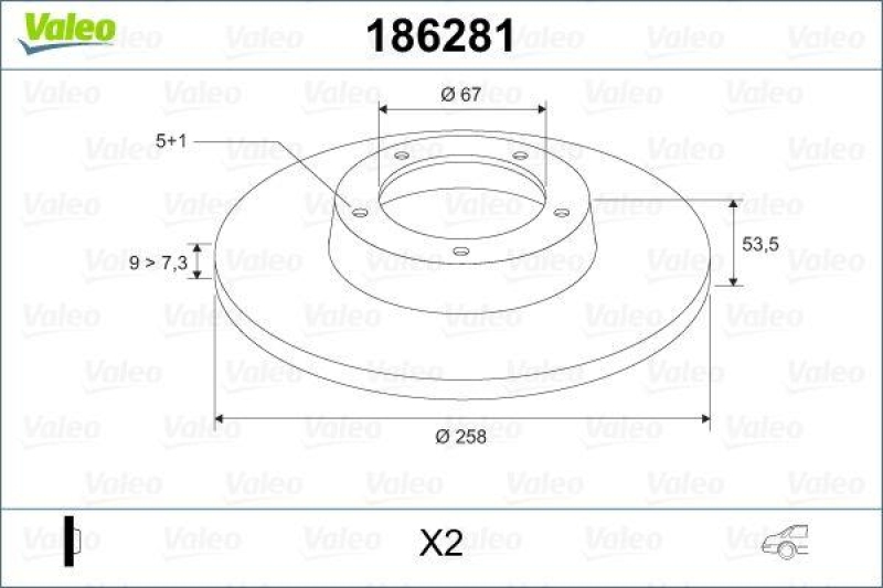 VALEO 186281 Bremsscheibe