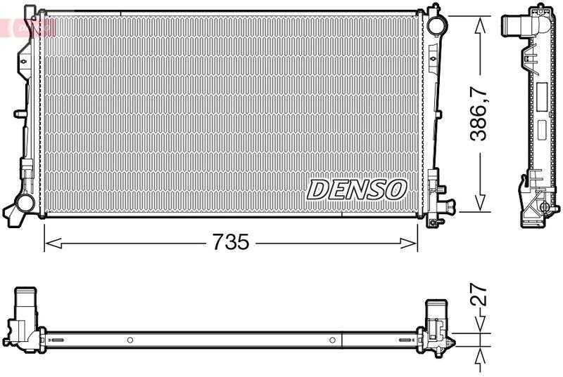 DENSO DRM06040 Kühler CHRYSLER VOYAGER IV (RG, RS) 2.8 CRD (04-08)