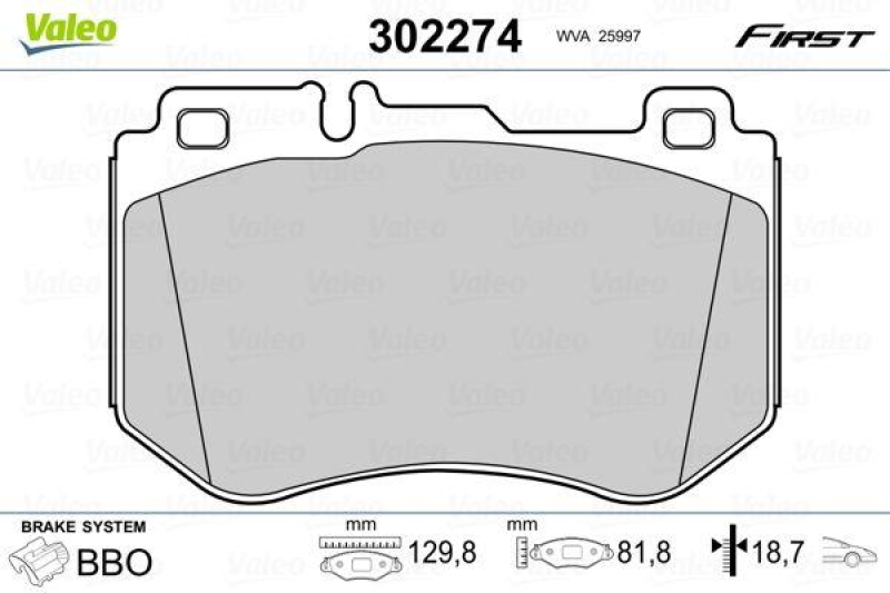 VALEO 302274 SBB-Satz FIRST