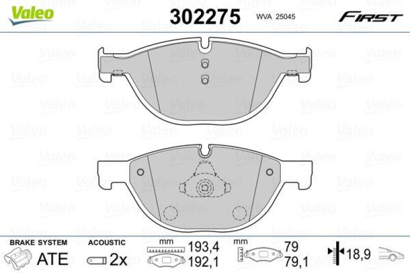 VALEO 302275 SBB-Satz FIRST