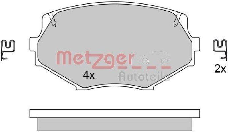 METZGER 1170515 Bremsbelagsatz, Scheibenbremse WVA 23 354