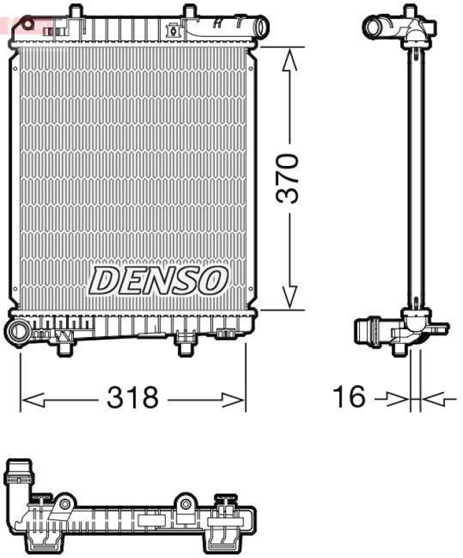 DENSO DRM07062 Kühler PEUGEOT 108 1.2 (14-)