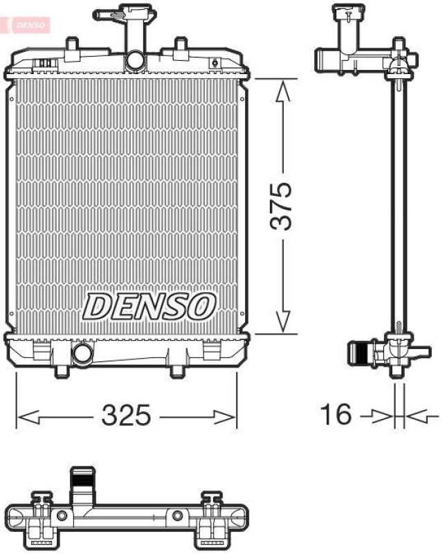 DENSO DRM07063 Kühler TOYOTA AYGO (_B4_) 1.0 (14-)