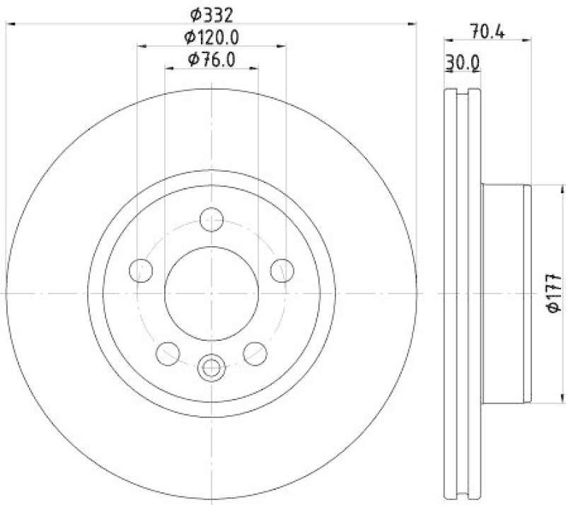 HELLA 8DD 355 135-011 Bremsscheibe