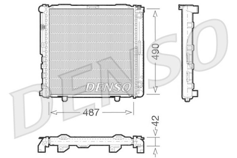 DENSO DRM17031 Kühler MERCEDES-BENZ Saloon (W124) 230 E (124.023) CAT (1989 - 1993)