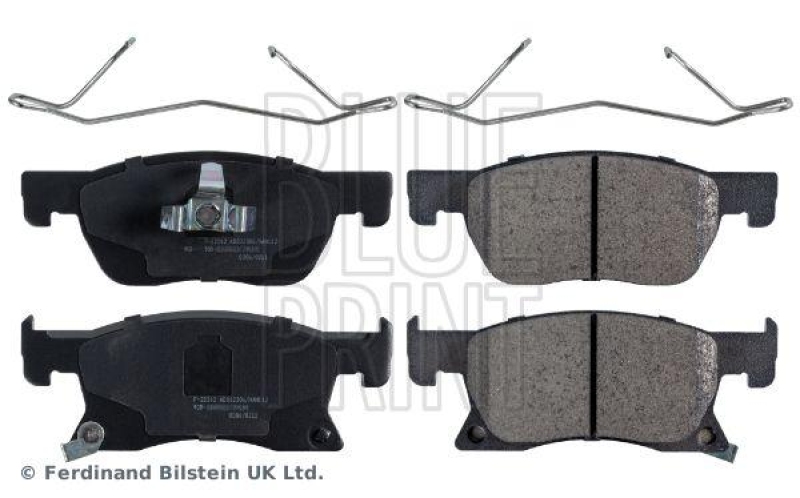 BLUE PRINT ADW194218 Bremsbelagsatz mit Klammern für Vauxhall