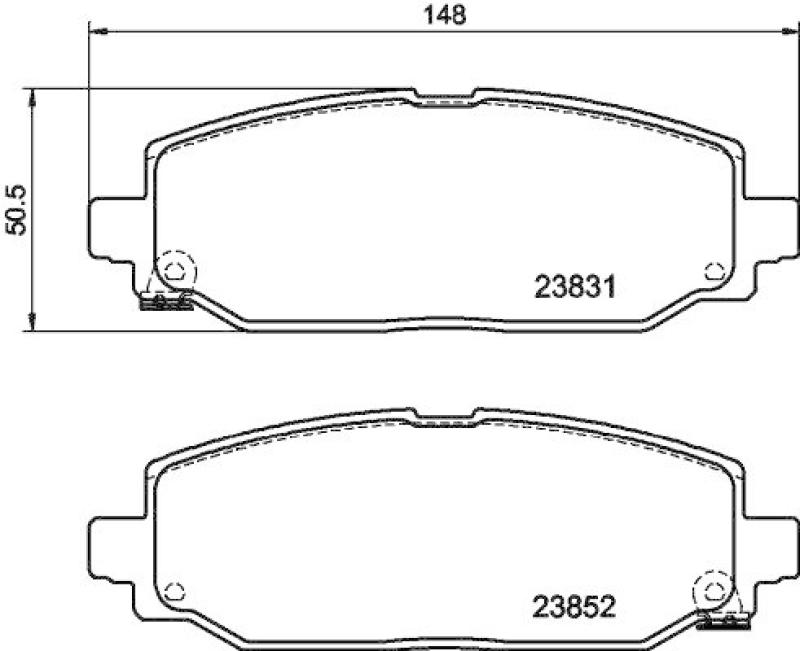 HELLA 8DB 355 040-021 Scheibenbremsbelagsatz