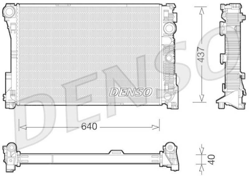 DENSO DRM17045 Kühler MERCEDES-BENZ C-CLASS T-Model (S204) C 250 CDI 4-matic (204.282) (2010 - )