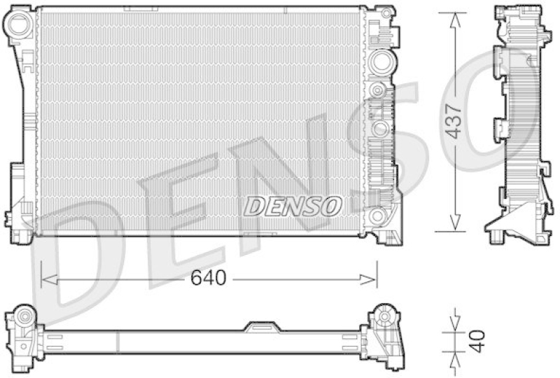 DENSO DRM17046 Kühler MERCEDES-BENZ E-CLASS (W212) E 220 CDI / BlueTEC (212.001, 212.002) (2009 - )