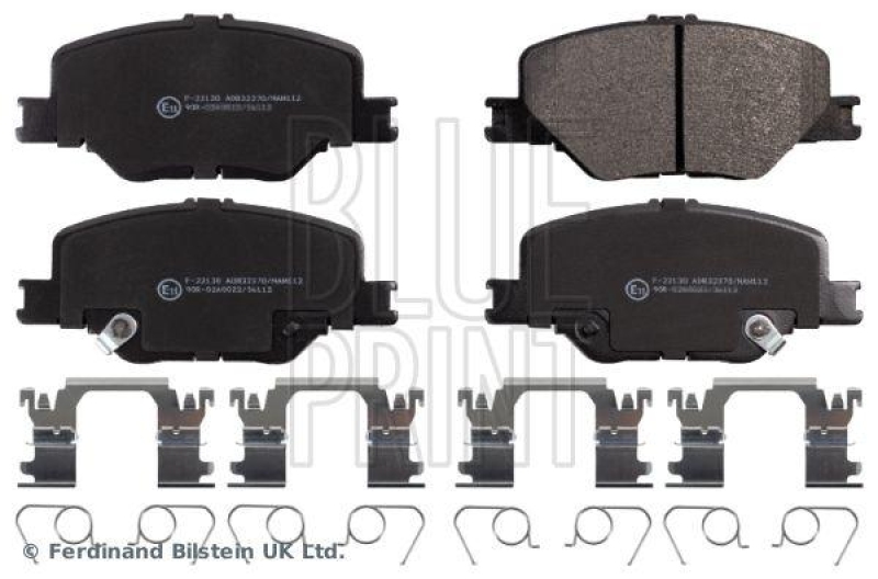 BLUE PRINT ADW194219 Bremsbelagsatz mit Befestigungsmaterial für Vauxhall