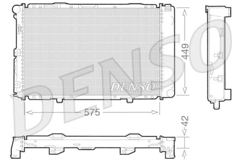 DENSO DRM17065 Kühler MERCEDES-BENZ 190 (W201) D 2.0 (201.122) (1989 - 1993)