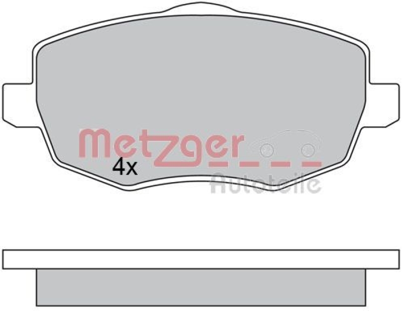 METZGER 1170633 Bremsbelagsatz, Scheibenbremse WVA 24 073