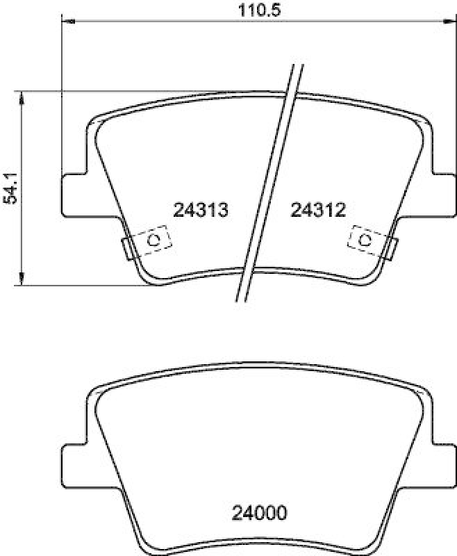 HELLA 8DB 355 040-041 Scheibenbremsbelagsatz