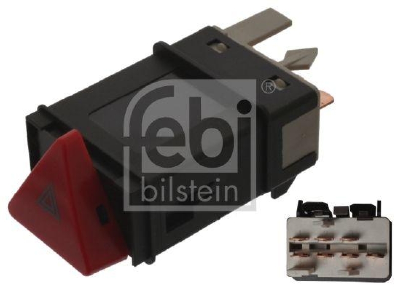 FEBI BILSTEIN 44393 Warnblinkschalter mit Relais für VW-Audi