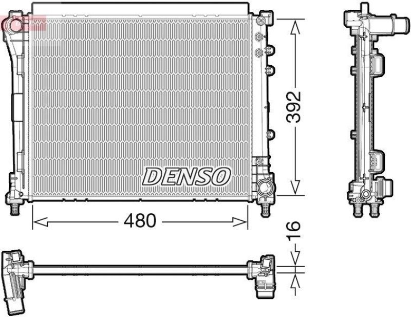 DENSO DRM09006 Kühler FIAT PUNTO (199_) (13- )