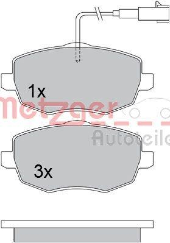 METZGER 1170634 Bremsbelagsatz, Scheibenbremse WVA 24 073